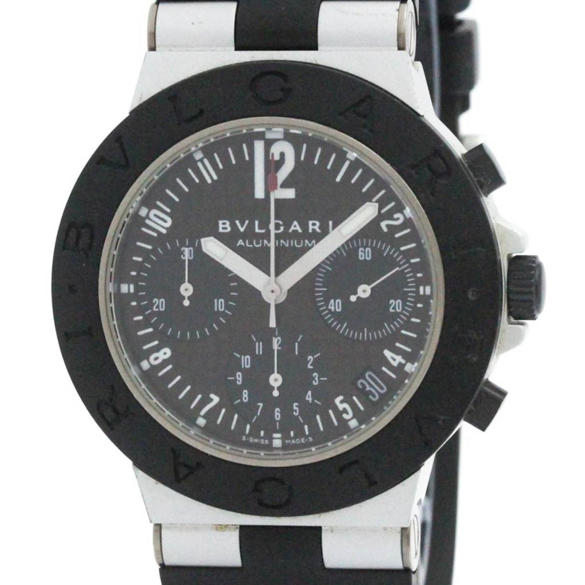 Pre-Owned BVLGARI Aluminium Chronograph Automatic Mens Watch AC38TA BF580023