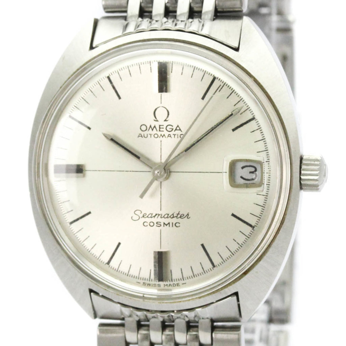 Pre-Owned OMEGA Seamaster Cosmic Cal 565 Steel Automatic Mens Watch 166.023 Vintage