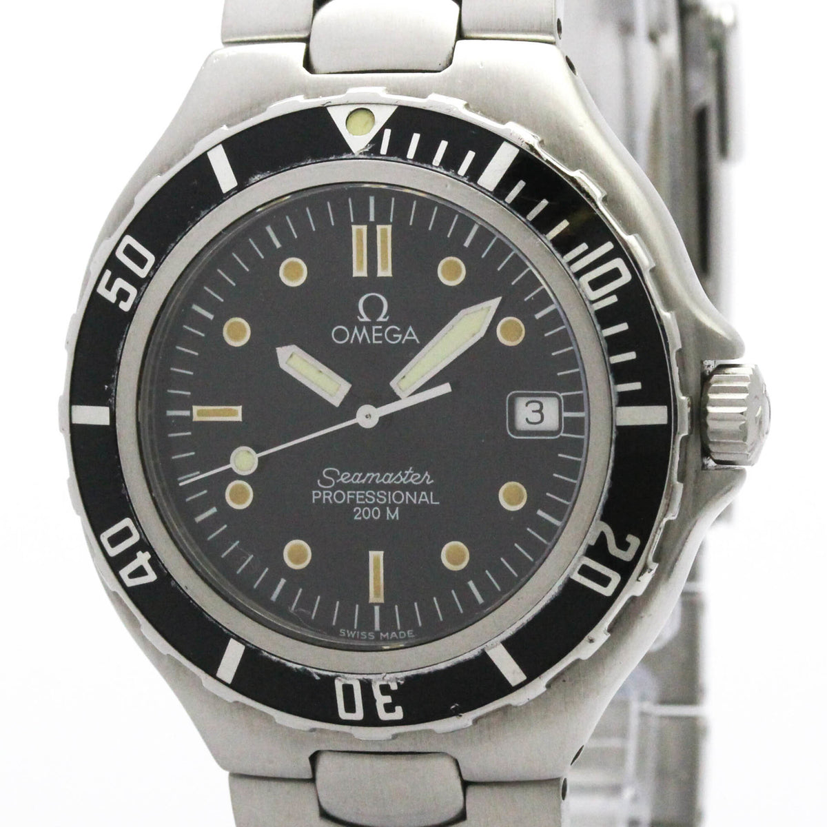 Pre-Owned OMEGA Seamaster Professional 200M Quartz Mens Watch 2850.50 Polished