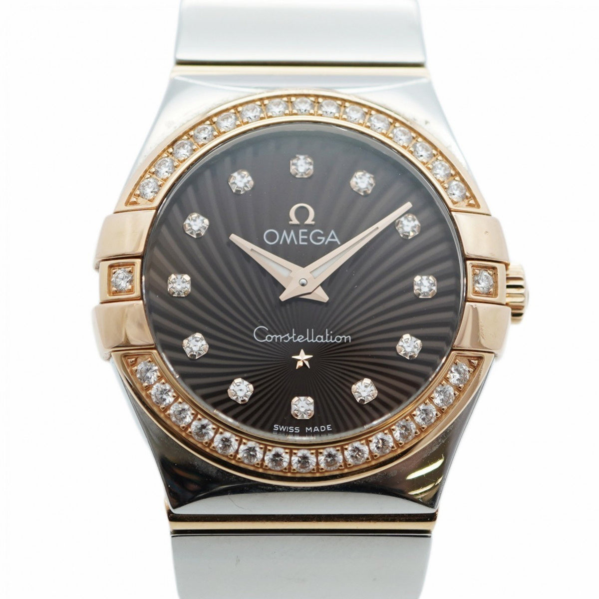 Pre-Owned Omega Constellation 123.25.27.60.63.002 Brown Dial Watch for Women