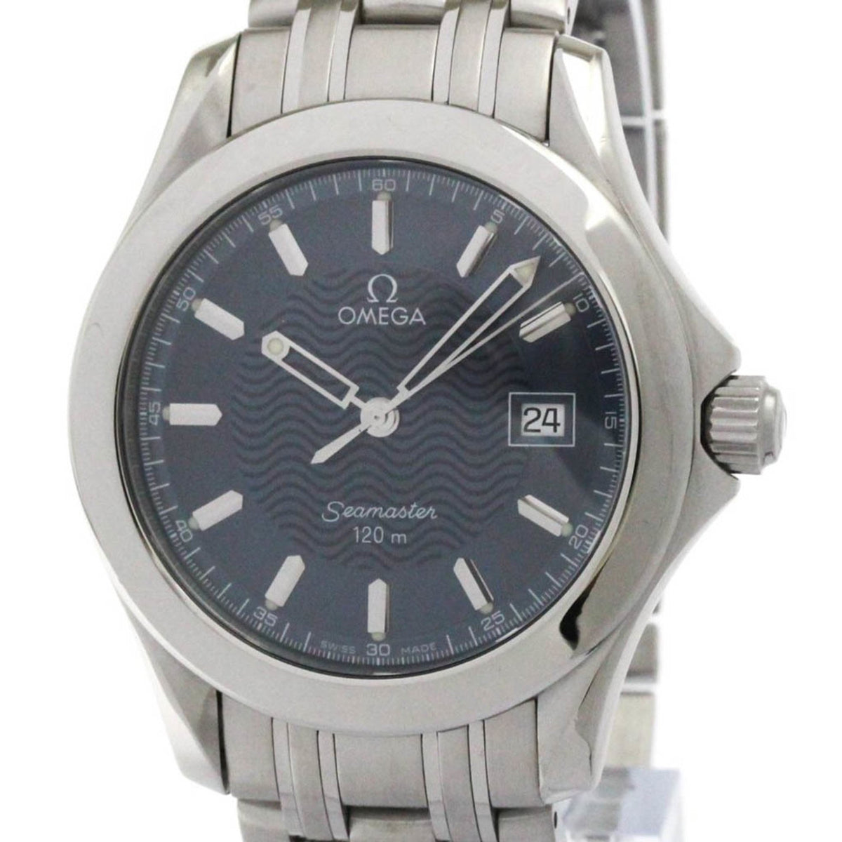 Pre-Owned OMEGA Seamaster 120M Steel Quartz Mens Watch 2511.81 Polished