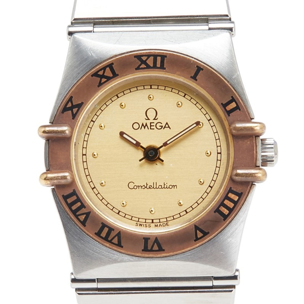 Pre-Owned Omega Constellation Quartz Watch, Gold Dial, Stainless Steel, Plated, Women's, OMEGA