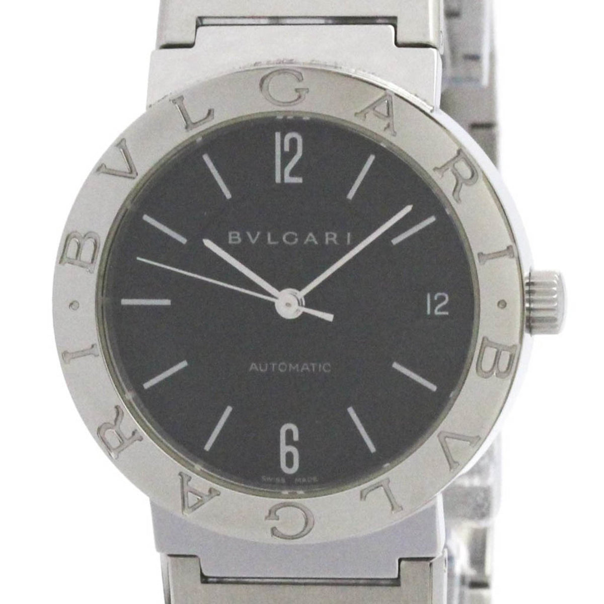 Pre-Owned BVLGARI BVLGARI-BVLGARI Steel Automatic Mens Watch BB33SS AUTO Polished