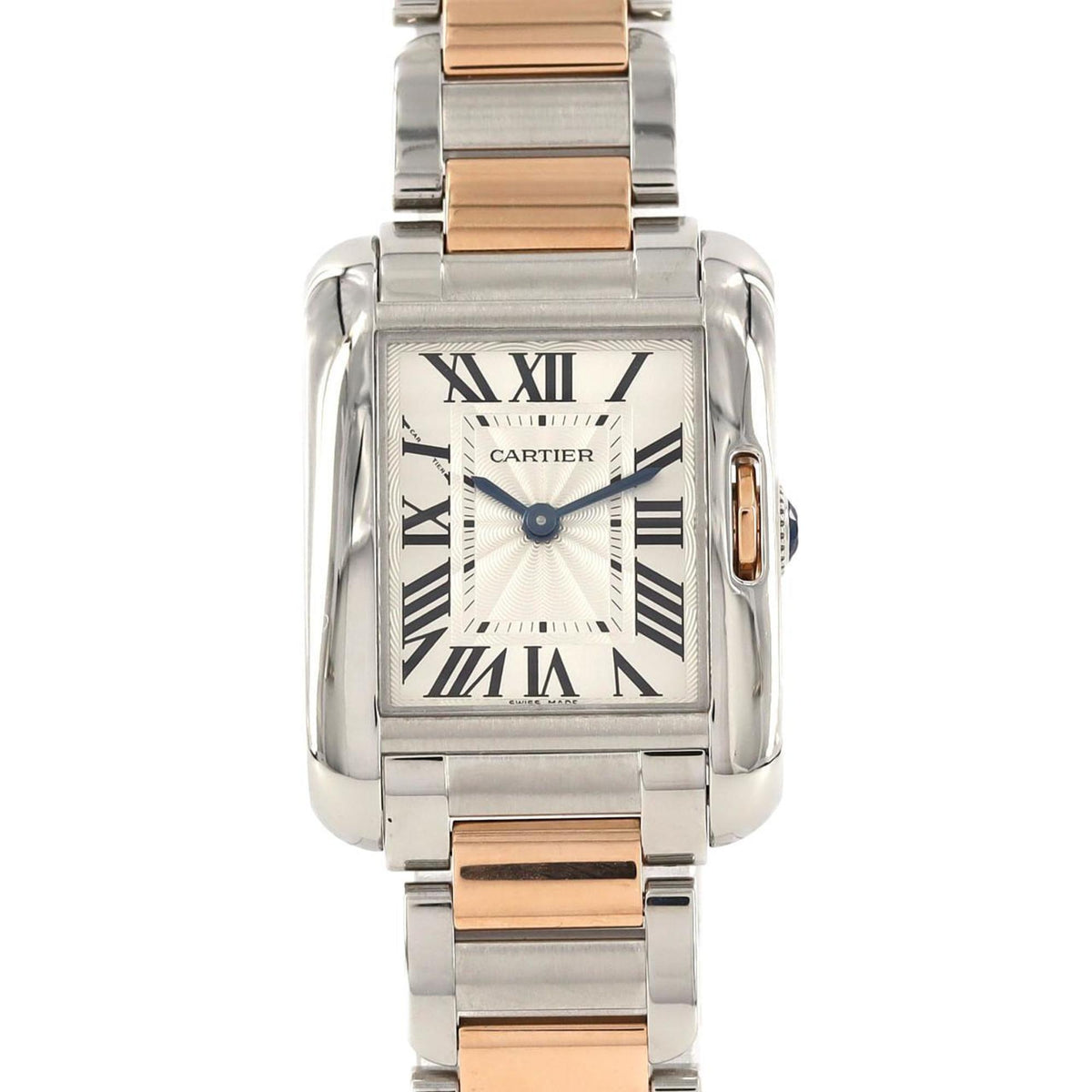 Montre-bracelet à quartz Cartier Tank Anglaise SM PG Combi W5310036 SSxPG d'occasion 