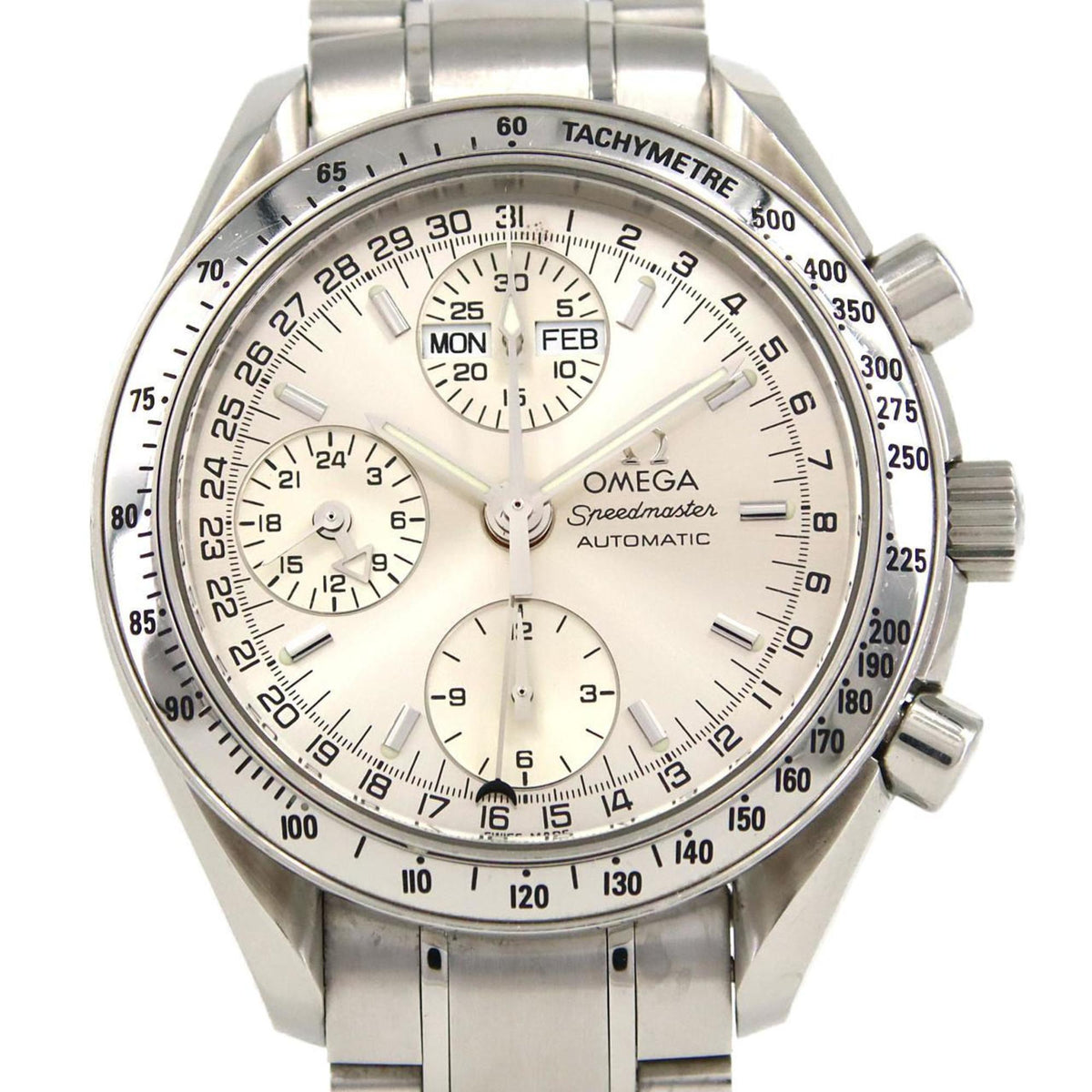 Pre-Owned Omega Speedmaster Day Date 3523.30 Stainless Steel Automatic Watch