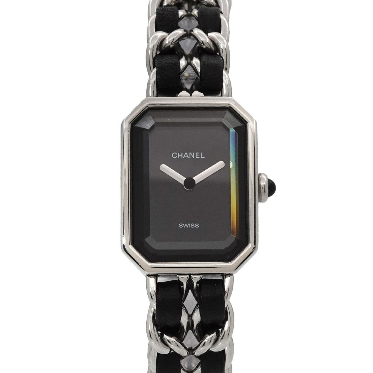 Pre-Owned CHANEL Premiere Women's Watch, Size M, H0451, Black and Silver, Quartz Movement