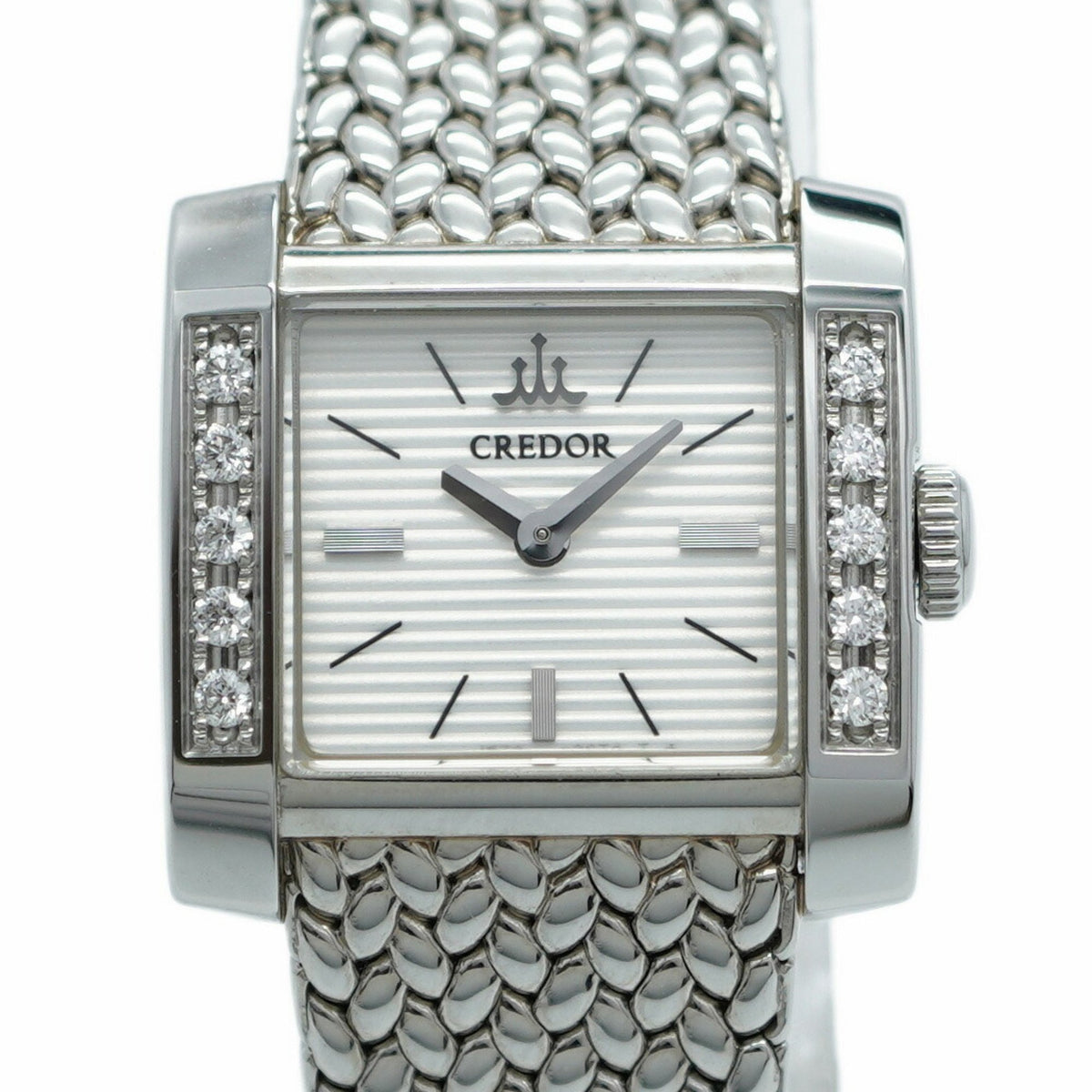 Pre-Owned Seiko Credor 1E70-0BY0 White Dial Watch for Women