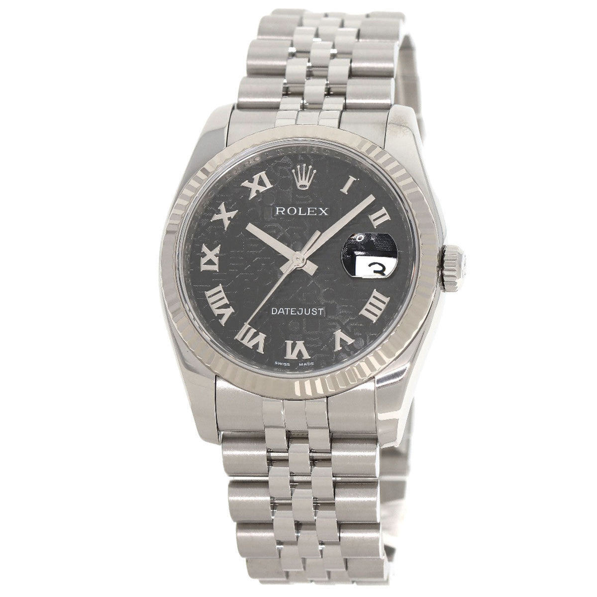 Pre-Owned Rolex 116234 Datejust Watch Stainless Steel SS K18WG Men's ROLEX