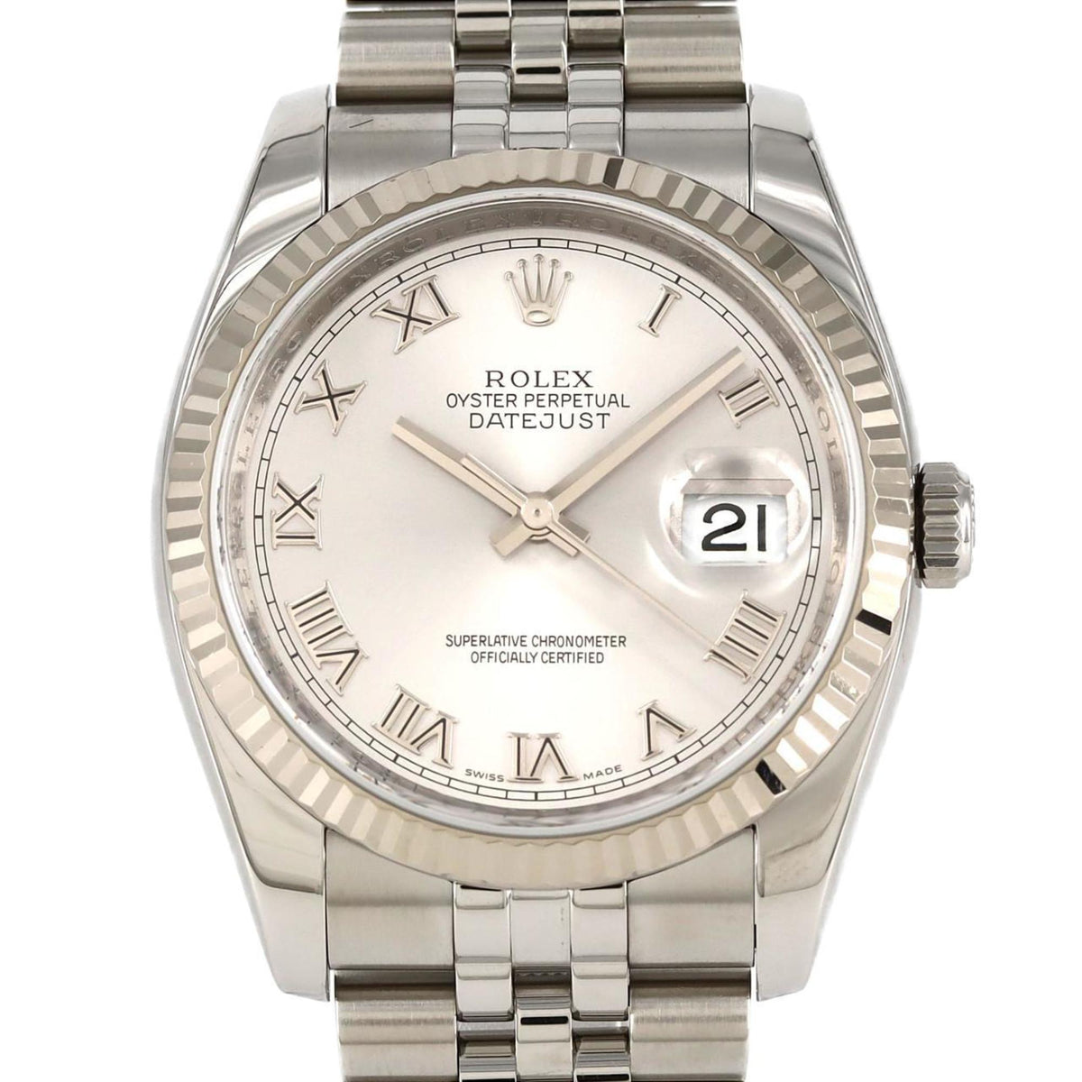 Pre-Owned Rolex Datejust 116234 SSxWG Automatic Watch M Serial