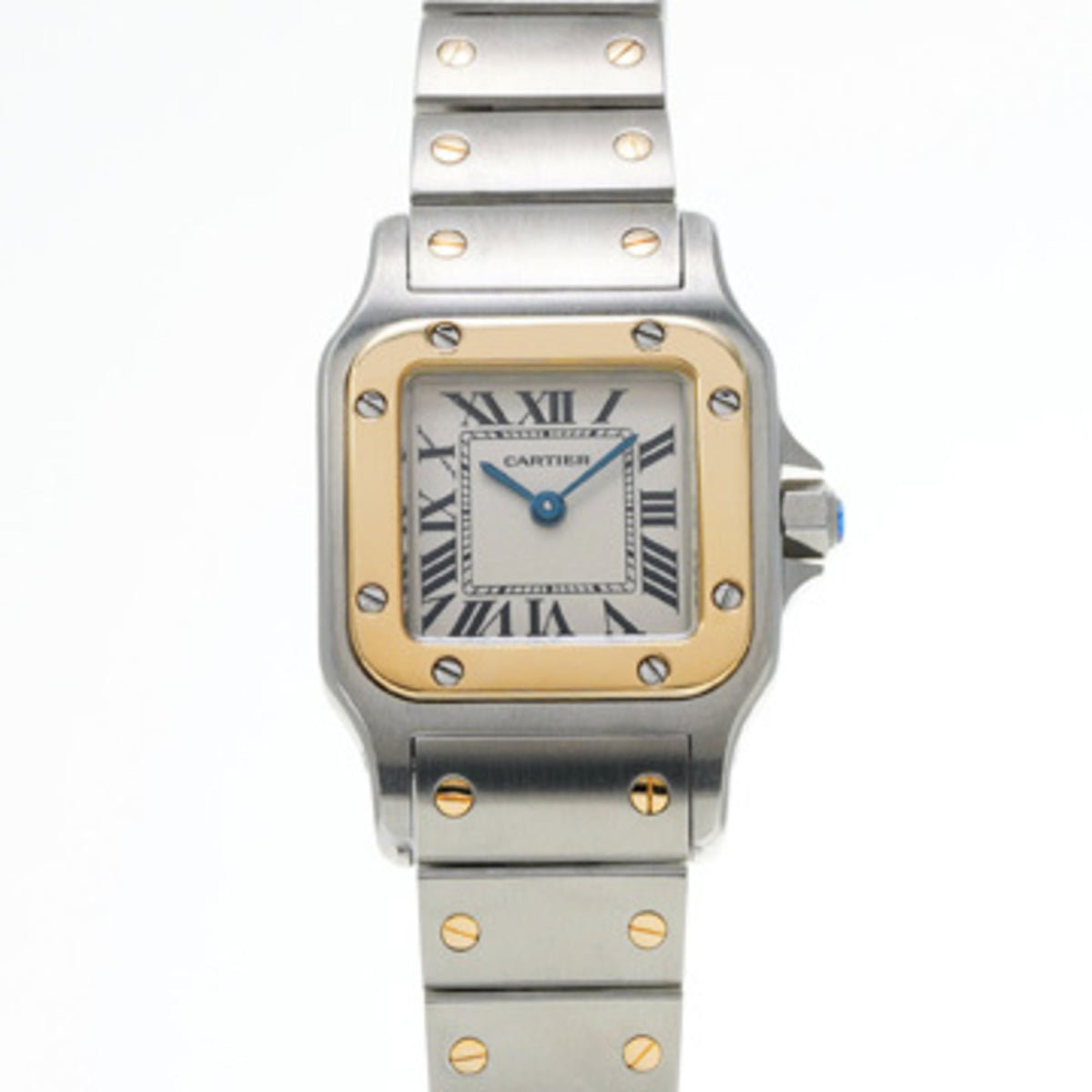 Pre-Owned Cartier Santos Galbee SM W20012C4 Ivory Ladies Quartz Watch (Pre-owned) - Ginzo