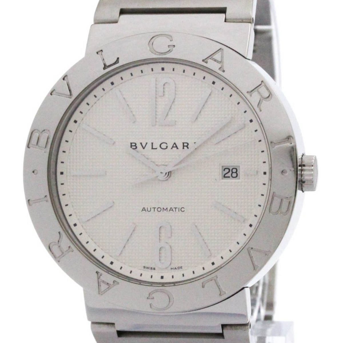Pre-Owned BVLGARI BVLGARI-BVLGARI Steel Automatic Mens Watch BB42SS AUTO Polished