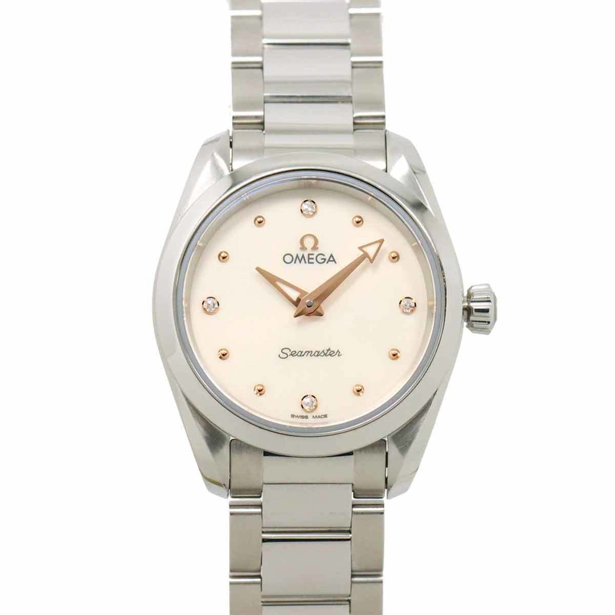Pre-Owned OMEGA Seamaster Aqua Terra 220 10 28 60 54 001 Ladies Watch 4P Diamond White Quartz