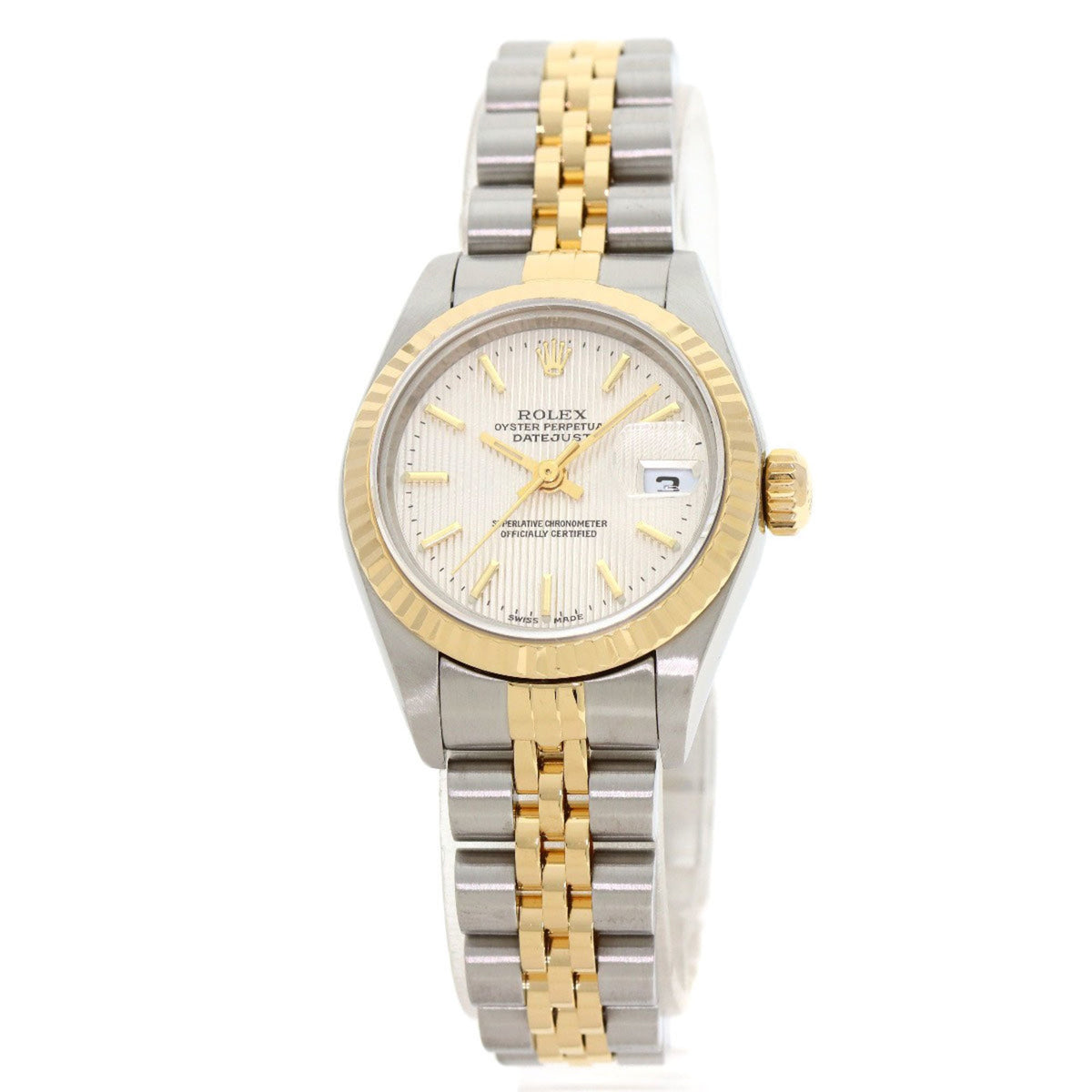 Montre Rolex Datejust 79173 d'occasion en acier inoxydable SSxK18YG pour femme. 