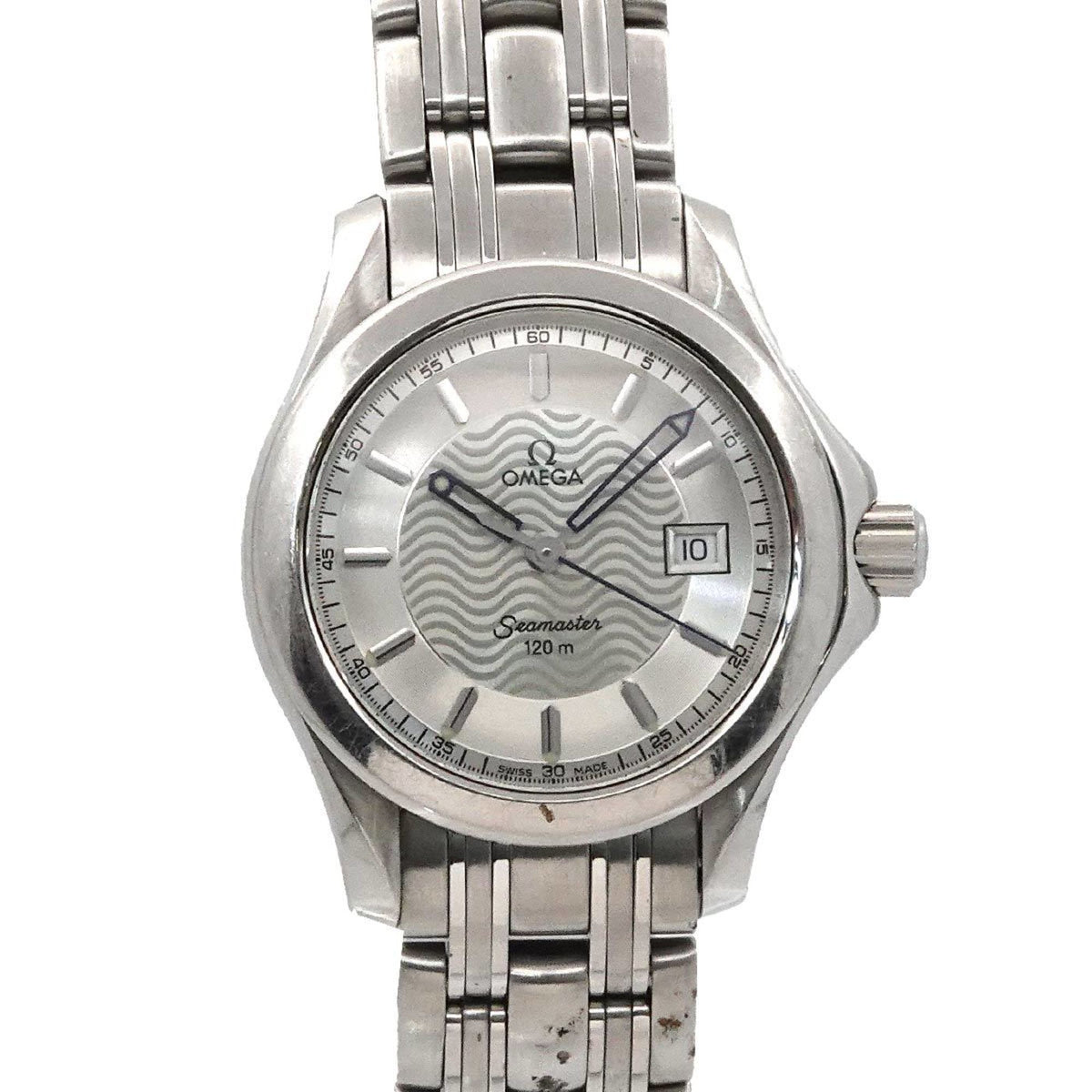 Pre-Owned OMEGA Seamaster 120 2571 31 Women's Watch with Date Display, Silver Quartz Movement