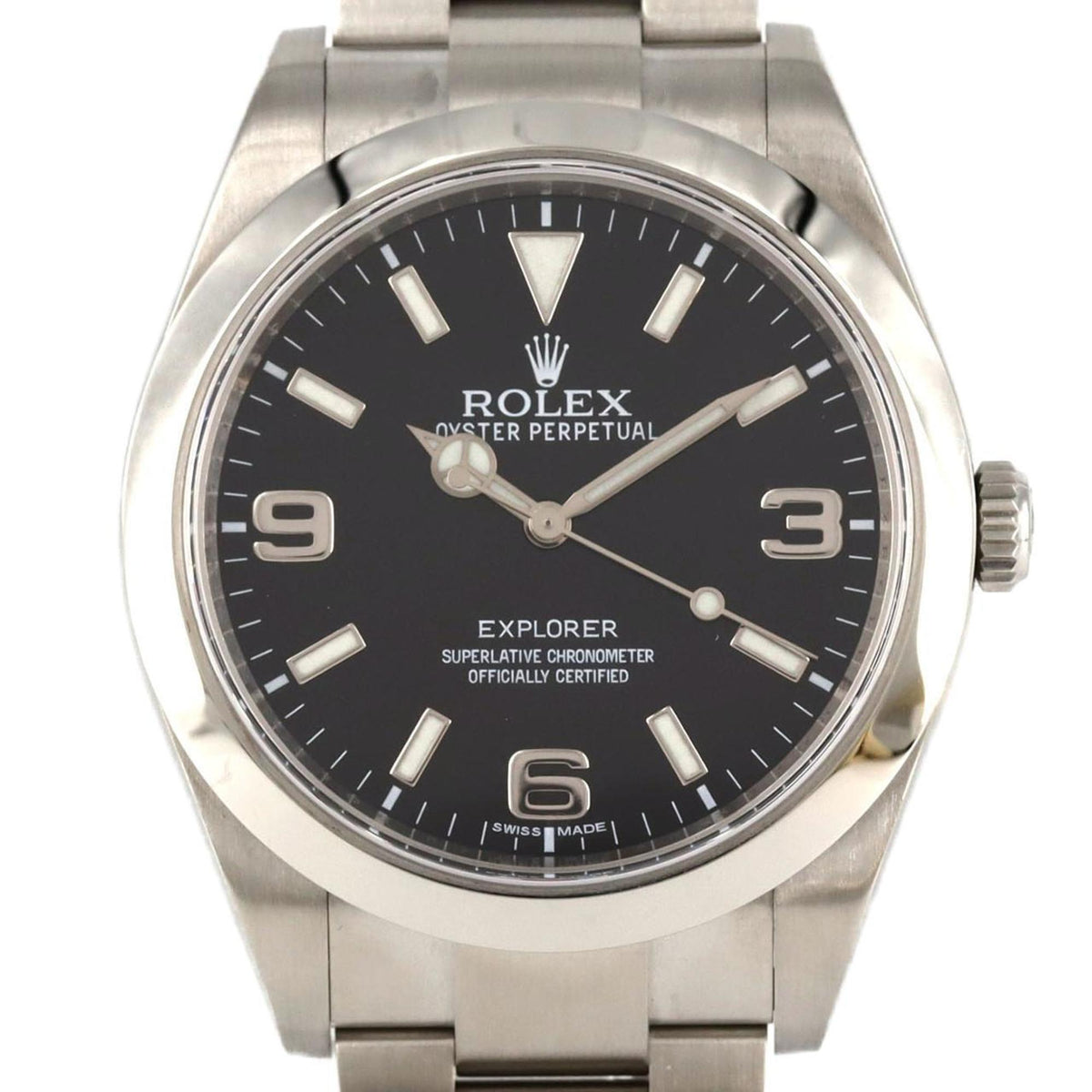 Pre-Owned Rolex Explorer I 214270. Stainless steel automatic watch, random number