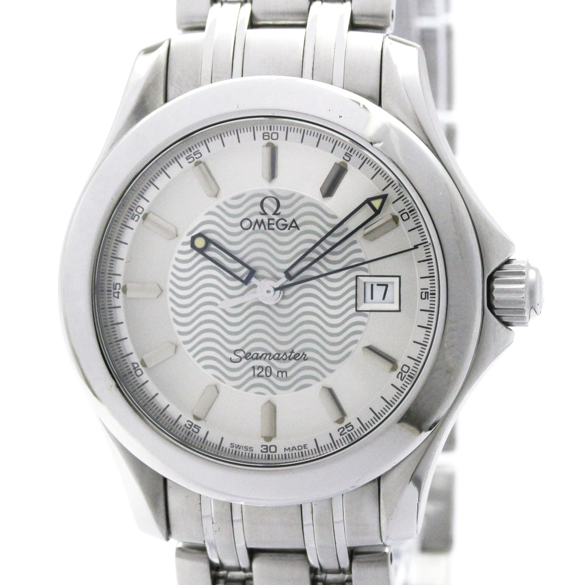 Pre-Owned OMEGA Seamaster 120M Stainless Steel Quartz Mens Watch 2511.31 Polished