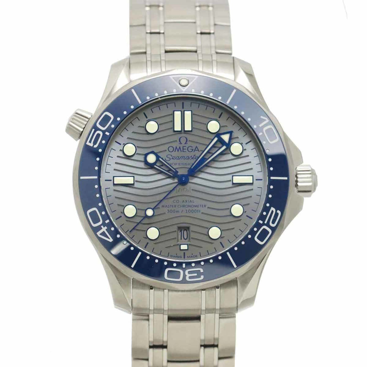 Pre-Owned Omega Seamaster Professional 300 Co-Axial 210 30 42 20 06 001 Men's Watch Date Gray Automatic Self-winding