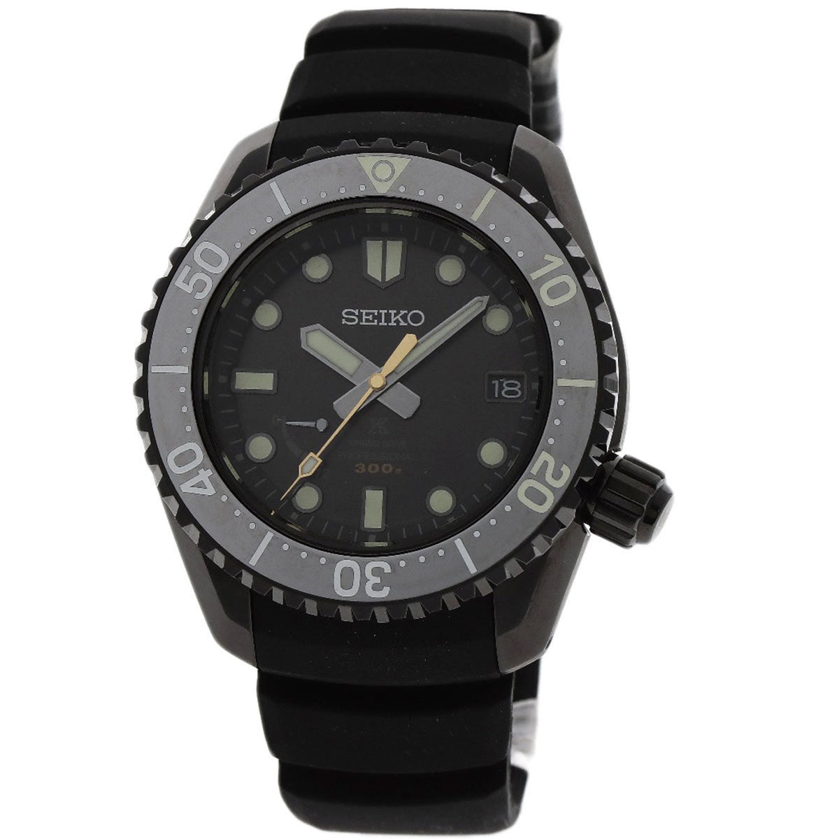 Montre Seiko SBDB037 5R65-0AS0 Prospex LX Line Spring Drive d'occasion en caoutchouc titane pour homme 