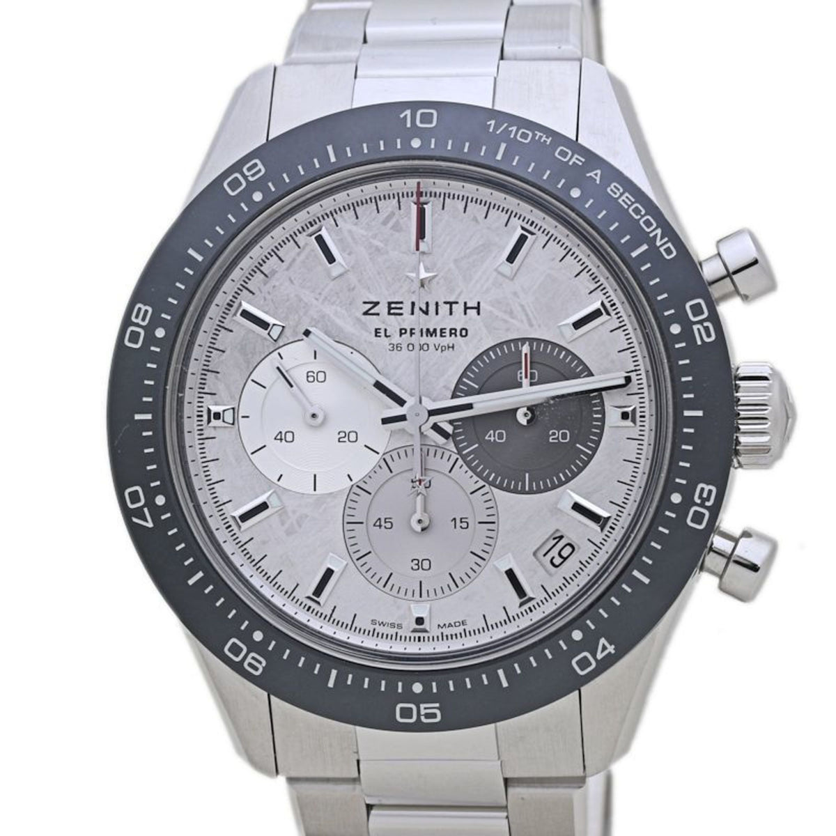 Pre-Owned ZENITH Chronomaster Sport 03.3120.3600 Meteorite Men's Stainless Steel Watch 40101
