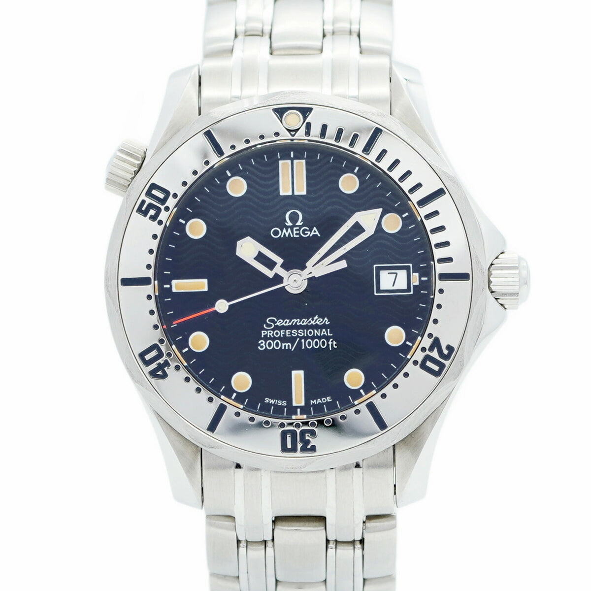 Pre-Owned Omega Seamaster 2562.80 Navy Dial Boys' Watch