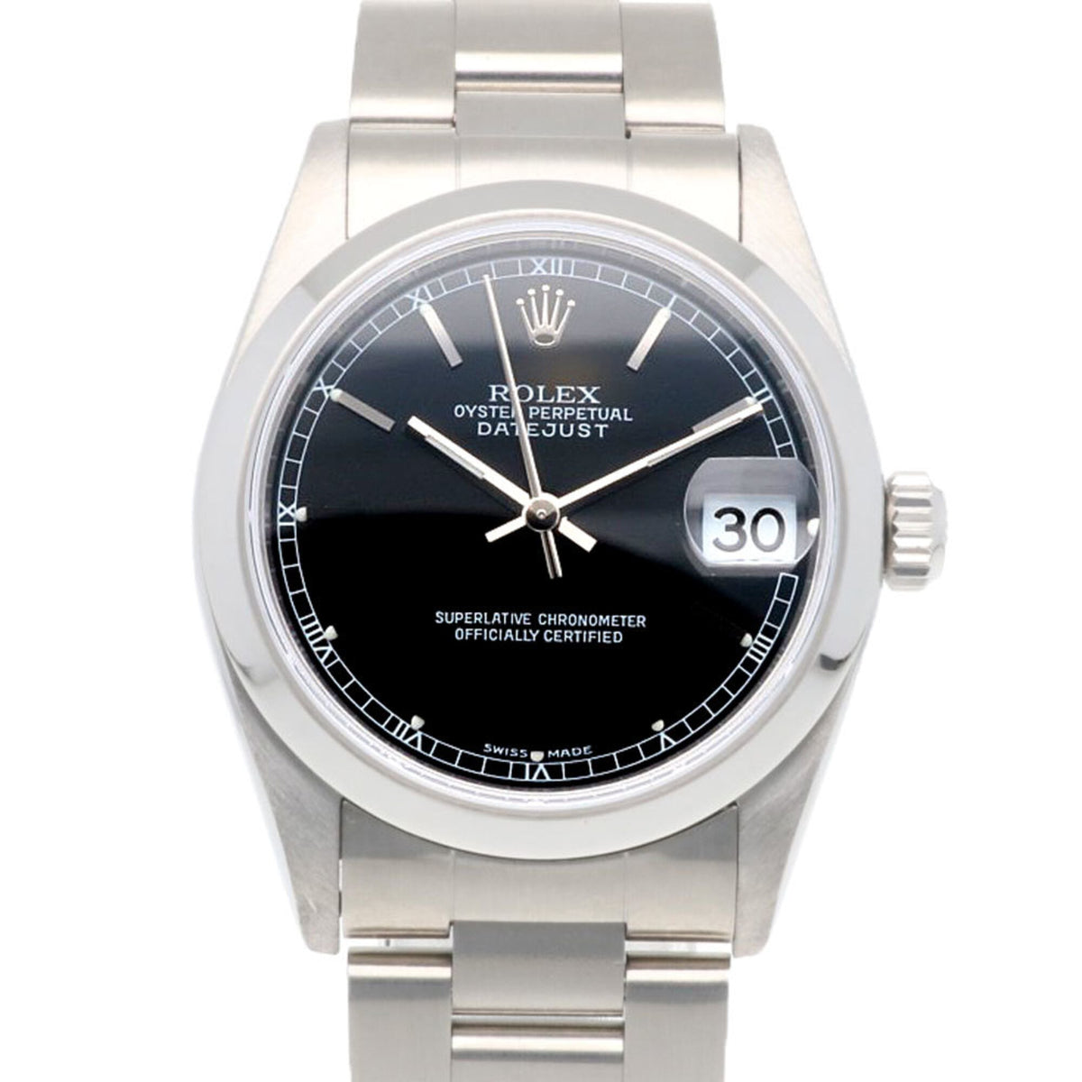 Pre-Owned Rolex Datejust Oyster Perpetual Wristwatch, Stainless Steel, 78240, Automatic Winding, Overhauled, F-serial number, Men's/Women's.