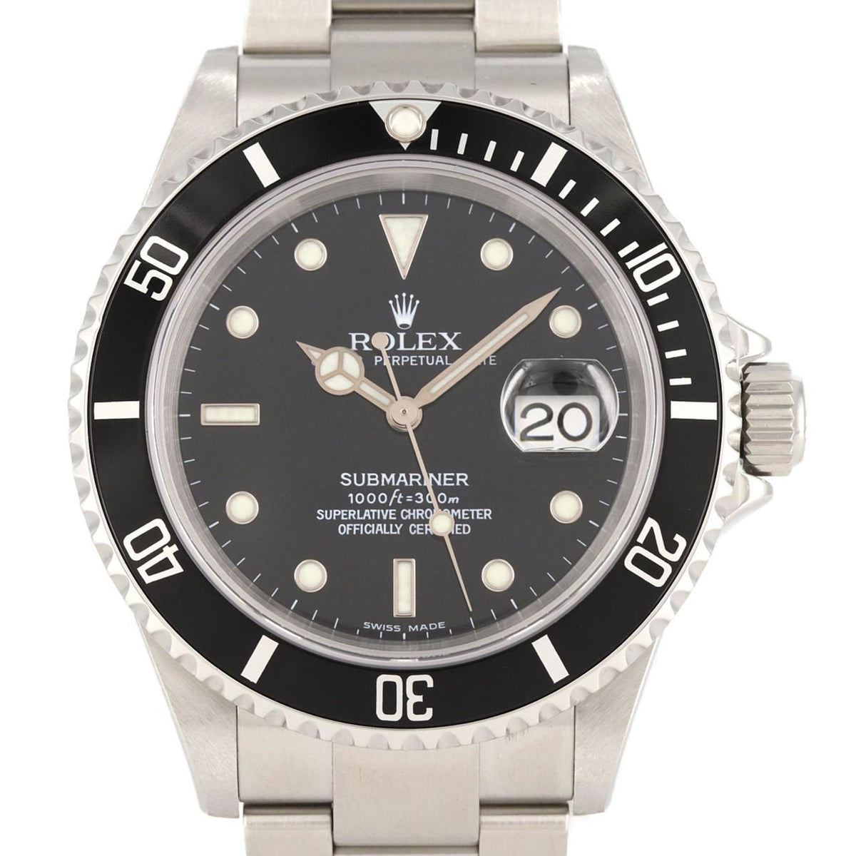 Montre-bracelet automatique Rolex Submariner Date 16610 SS d'occasion, série F 