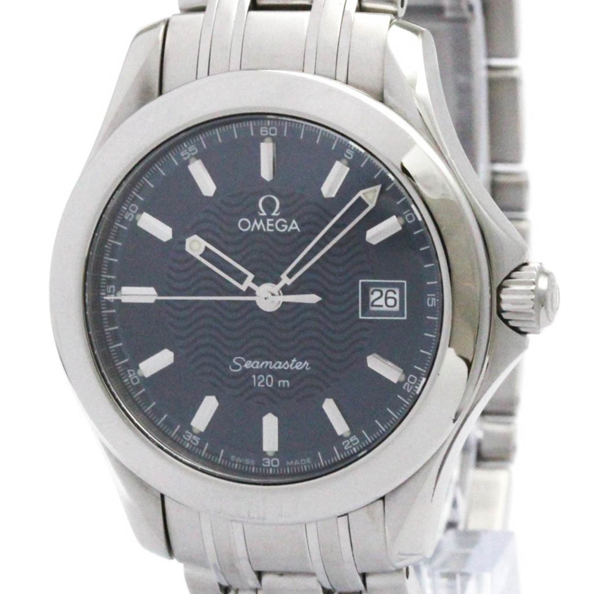 Pre-Owned OMEGA Seamaster 120M Steel Quartz Mens Watch 2511.81 Polished