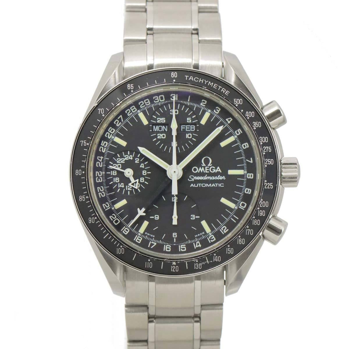 Pre-Owned Omega Speedmaster Mark 40 Cosmos Triple Calendar 3520 50 Men's Watch Black Automatic Self-winding