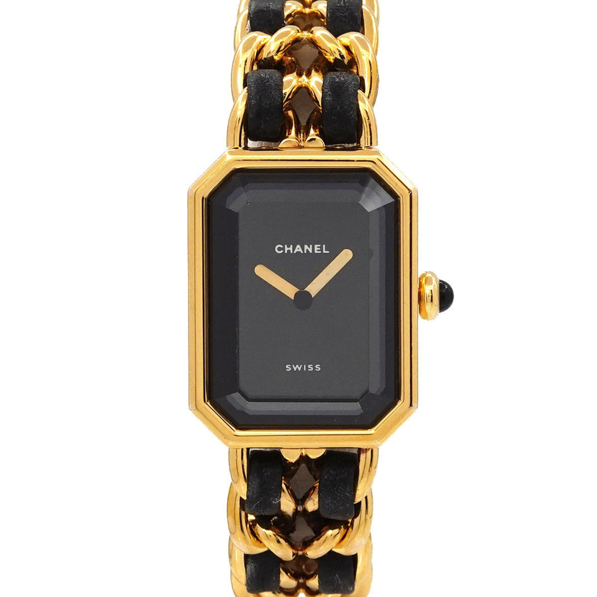 Pre-Owned CHANEL Premiere S size H0001 Ladies watch Black Gold Quartz
