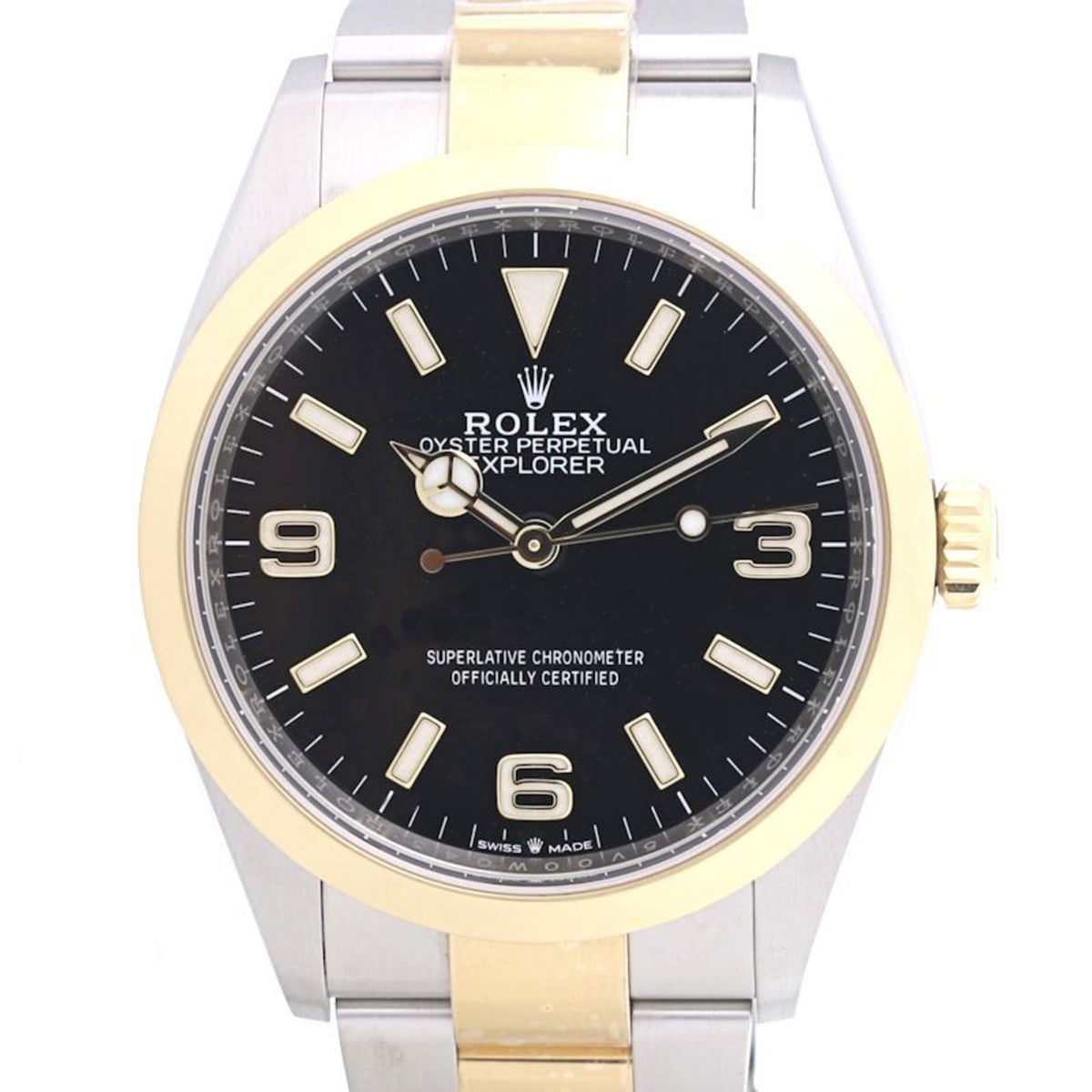Pre-Owned ROLEX Rolex Explorer 36 124273 K18YG Yellow Gold x Stainless Steel Men's 39978 Watch
