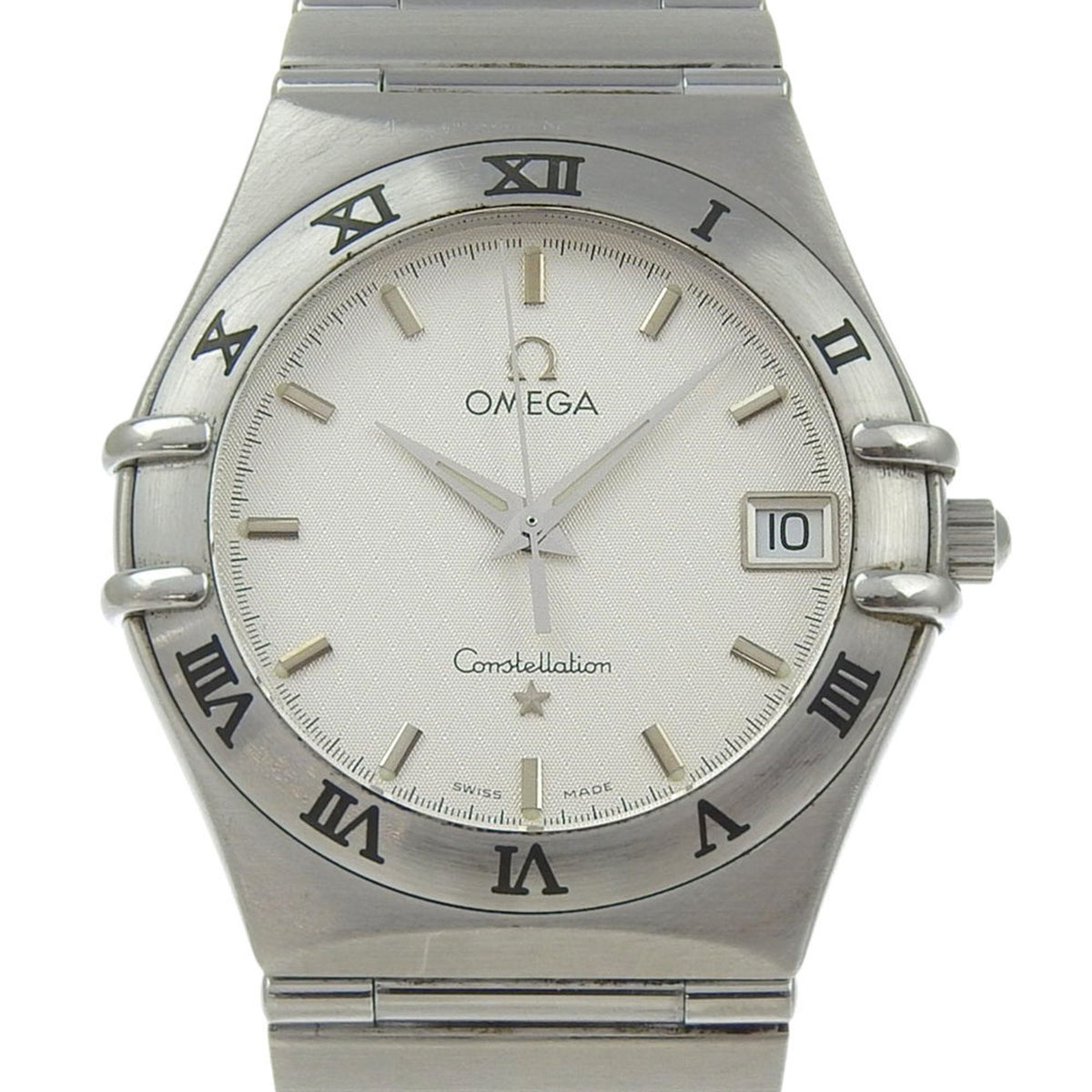 Pre-Owned OMEGA Constellation Watch, Date, 1512.30, Stainless Steel, 1998, Quartz Movement, Analog Display, White Dial, Unisex