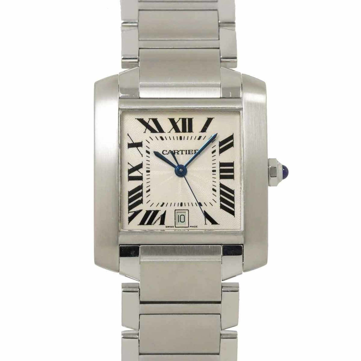 Pre-Owned Cartier Tank Francaise LM W51002Q3 Men's Watch Silver Automatic