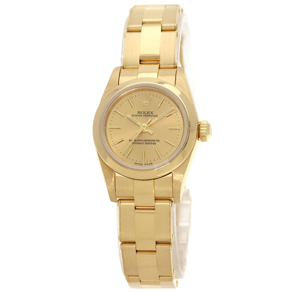 Pre-Owned Rolex 76188 Oyster Perpetual Watch 18K Yellow Gold K18YG Ladies ROLEX