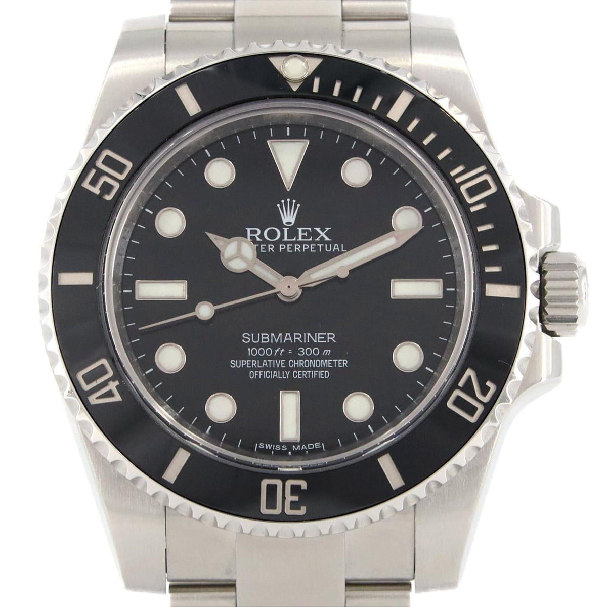 Montre-bracelet automatique Rolex Submariner 114060 SS d'occasion, numéro aléatoire 