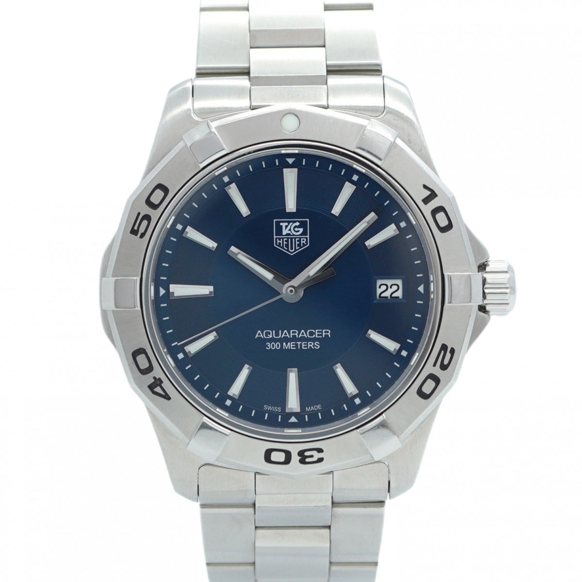 Pre-Owned TAG Heuer Aquaracer WAP1112 Blue Dial Men's Watch