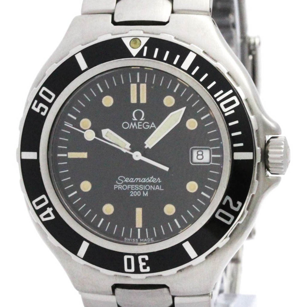 Pre-Owned OMEGA Seamaster Professional 200M Large Size Steel Mens Watch Polished