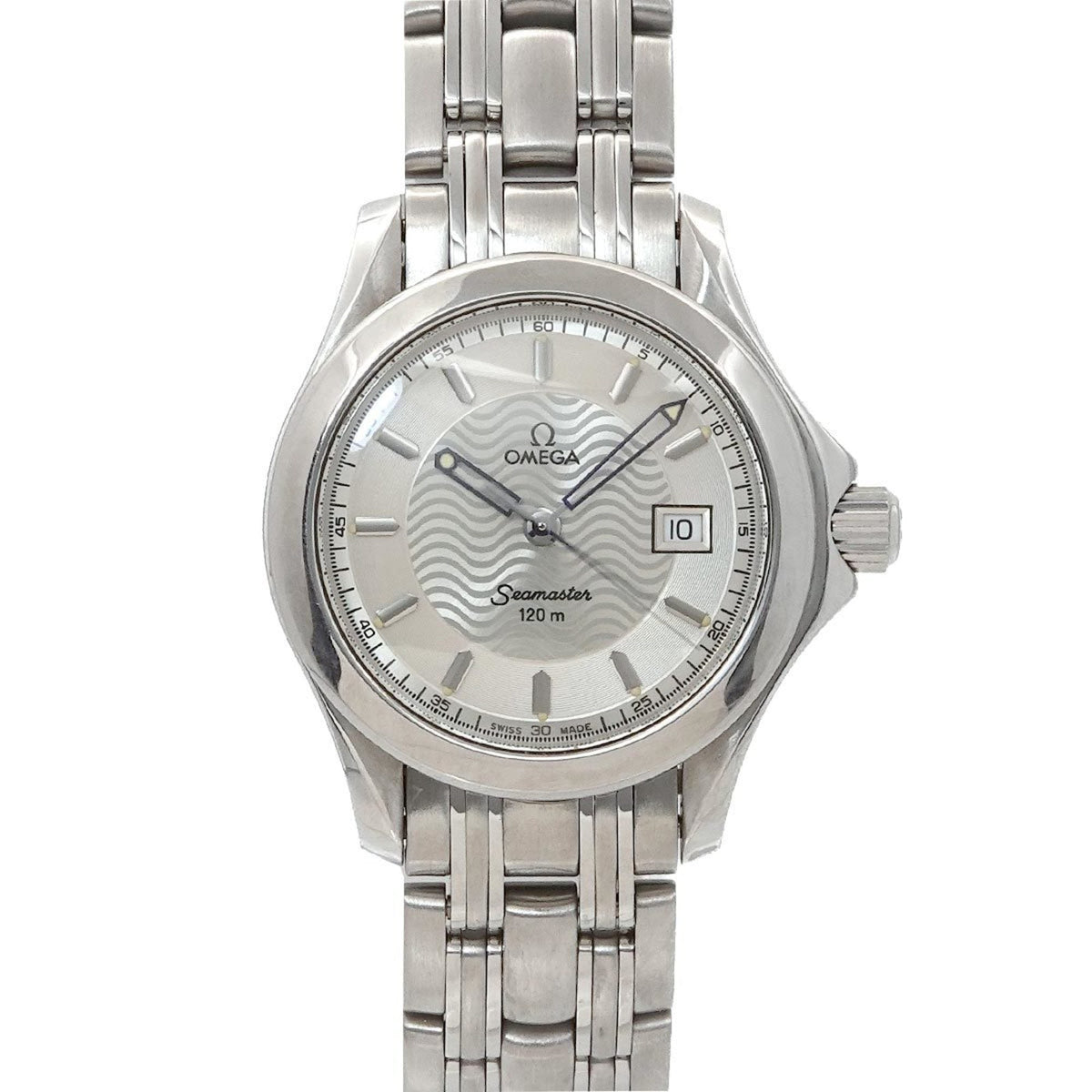Pre-Owned OMEGA Seamaster 120 2571 31 Women's Watch with Date Display, Silver Quartz Movement