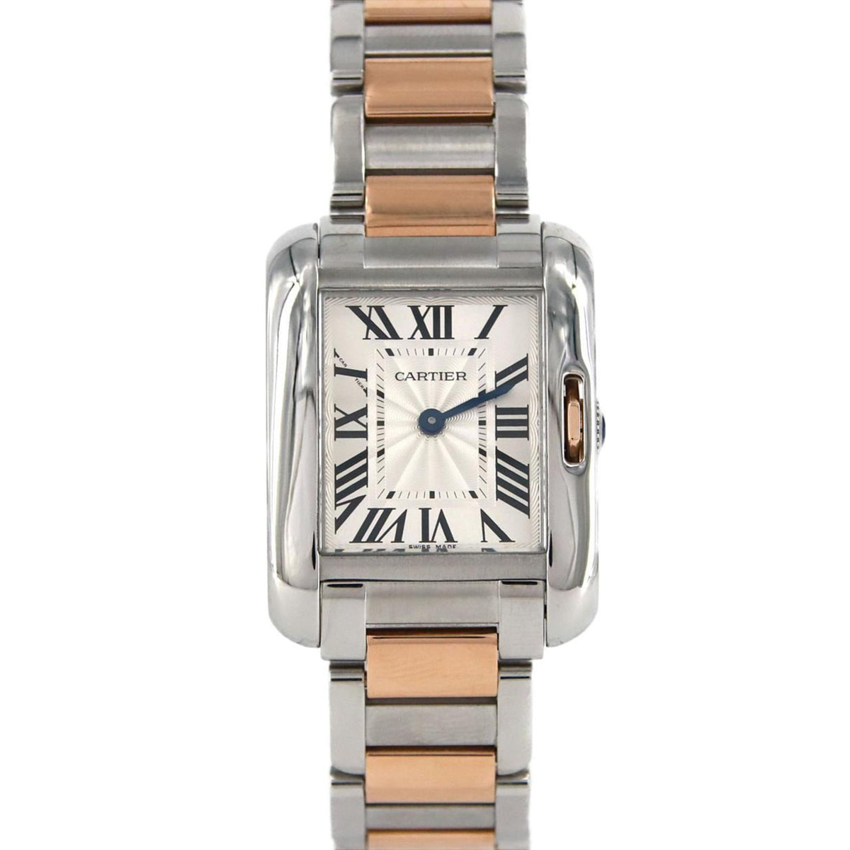 Montre-bracelet à quartz Cartier Tank Anglaise SM PG Combi W5310036 SSxPG d'occasion 