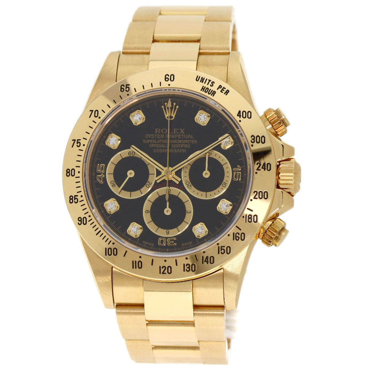 Pre-Owned Rolex Cosmograph Daytona 16528G 8P Diamond Watch in 18K Yellow Gold (Men's)