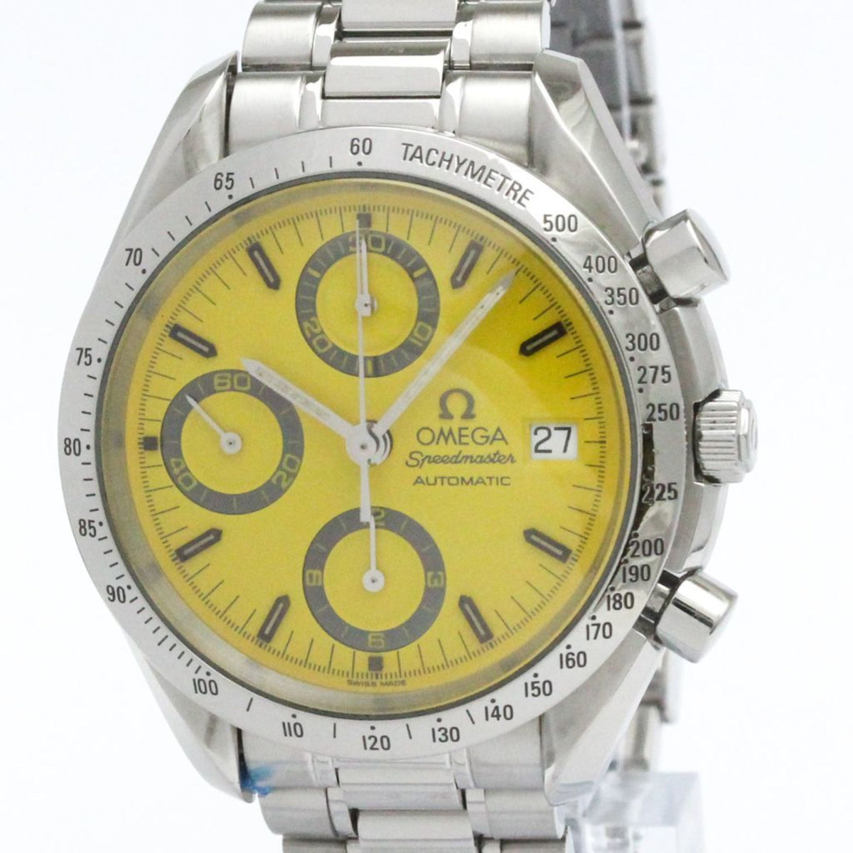 Pre-Owned OMEGA Speedmaster Michael Schumacher Yellow Dial Watch 3511.12 Polished