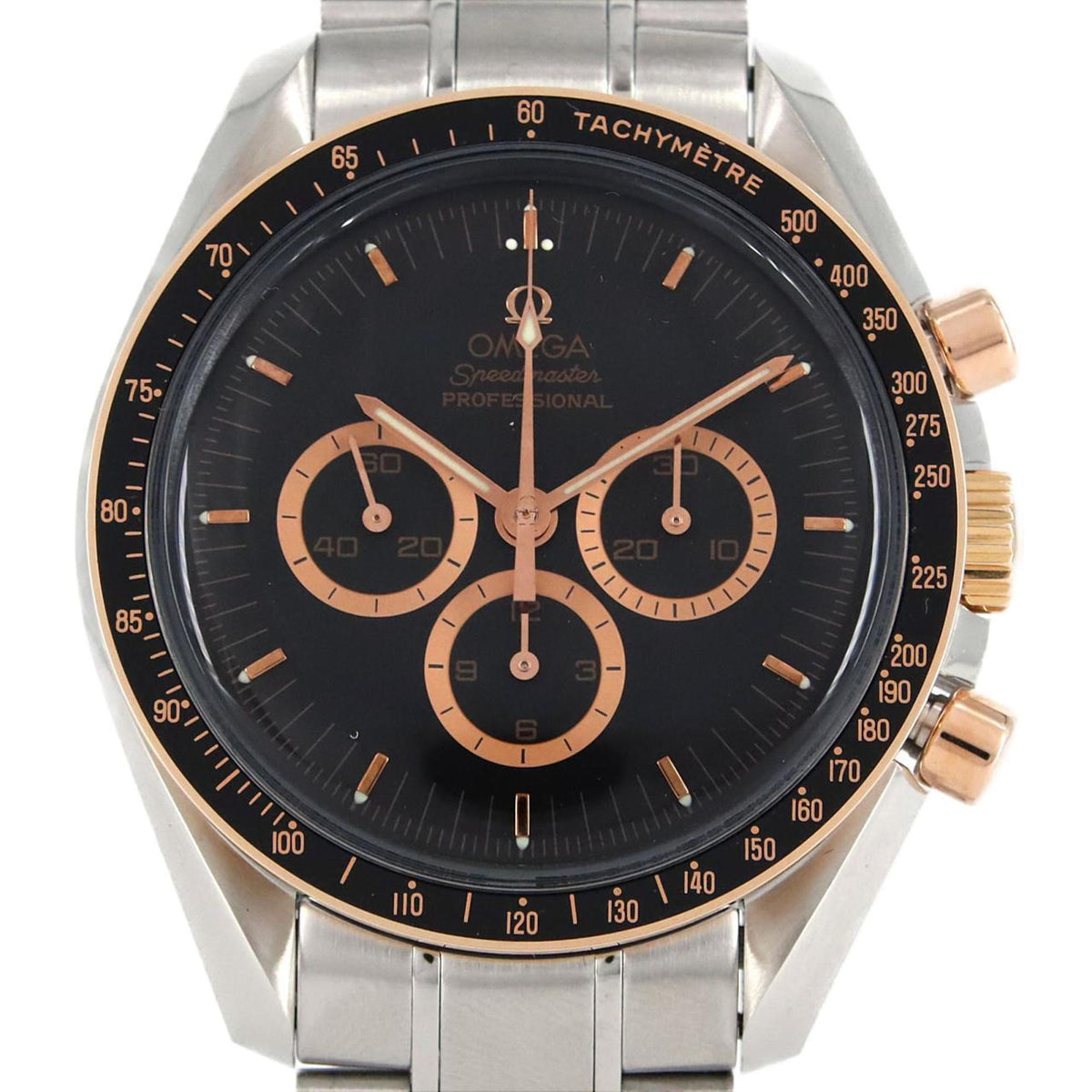 Pre-Owned Omega Speedmaster Pro PG Combi Apollo 35th LTD 3366.51 SSxPG Watch Manual Winding