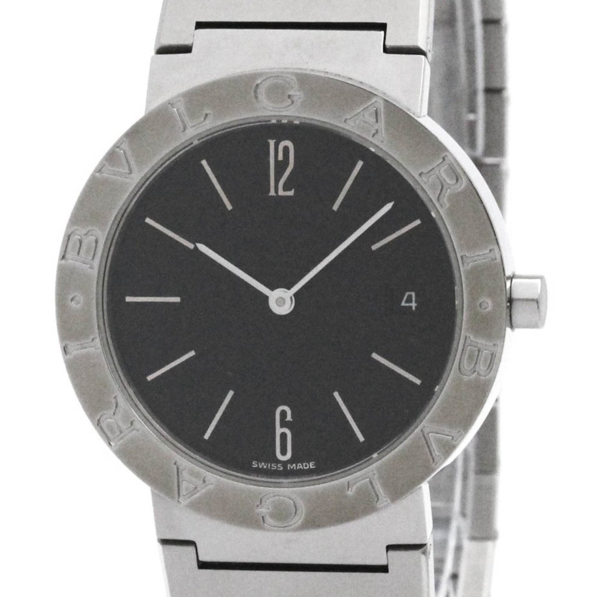 Pre-Owned BVLGARI BVLGARI-BVLGARI Steel Quartz Mens Watch BB33SS Polished
