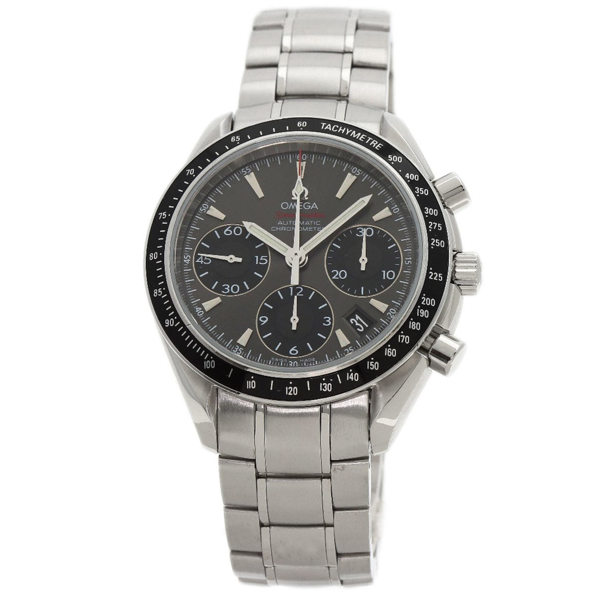 Pre-Owned OMEGA 323.30.40.40.06.001 Speedmaster Date Watch Stainless Steel SS Men's