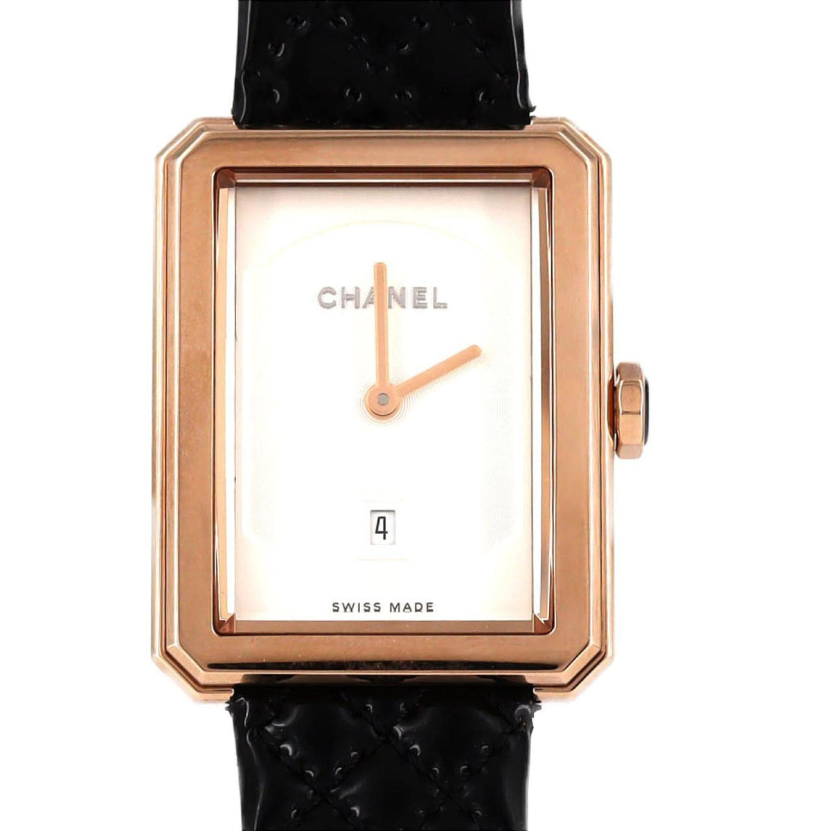 Pre-Owned Chanel Boyfriend Beige Gold Quartz Watch