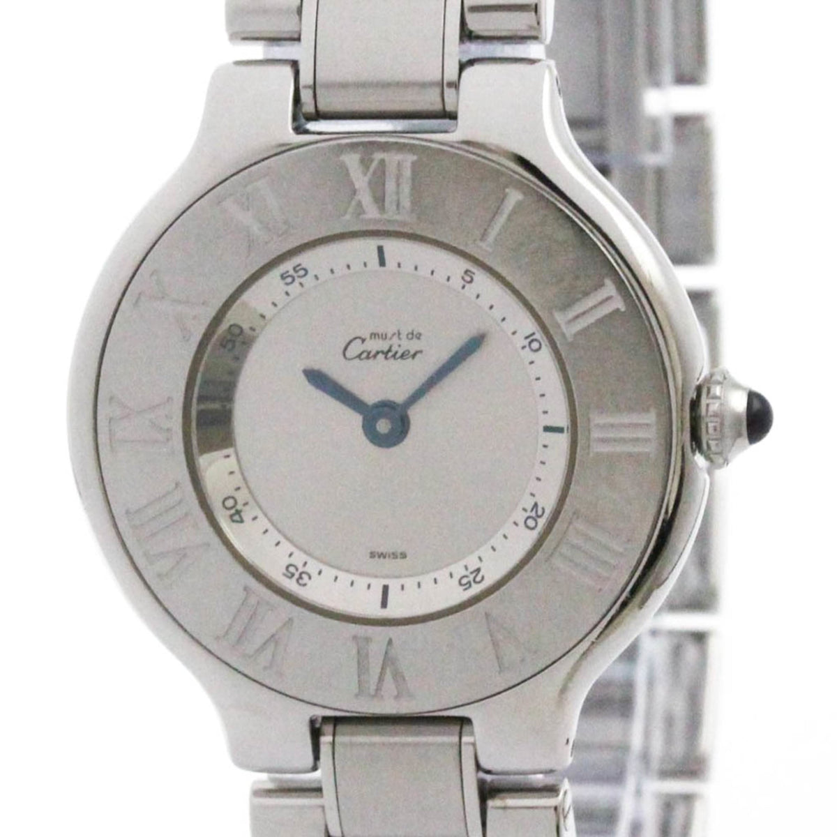 Pre-Owned CARTIER Must 21 Stainless Steel Quartz Ladies Watch W10109T2 Polished