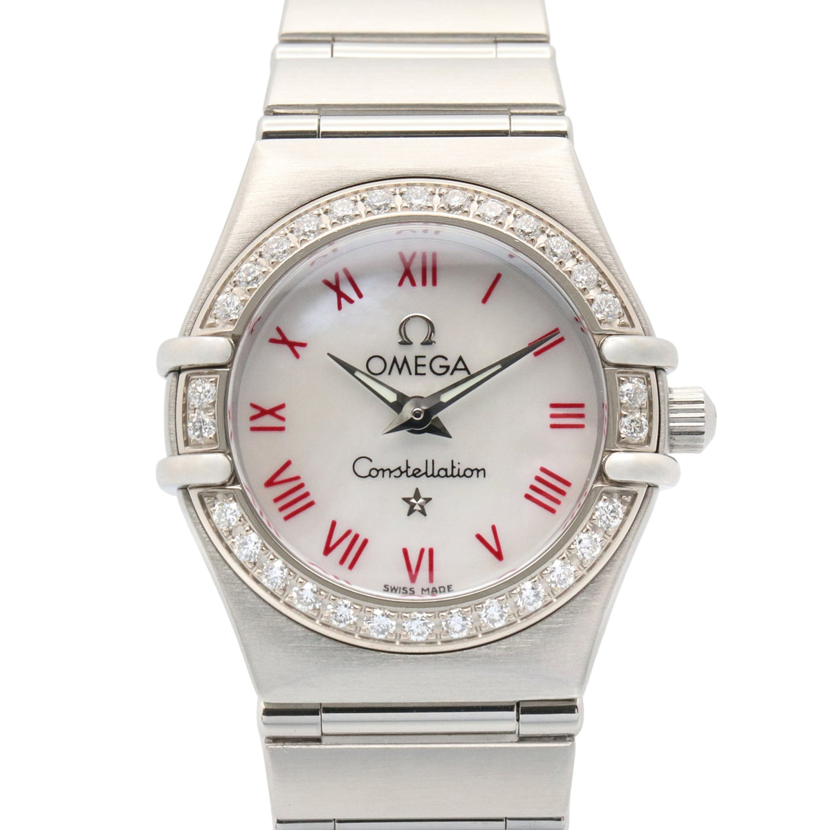 Pre-Owned OMEGA Constellation Mini Diamond Bezel Watch, Stainless Steel, Women's, White, White Shell, 1466.63