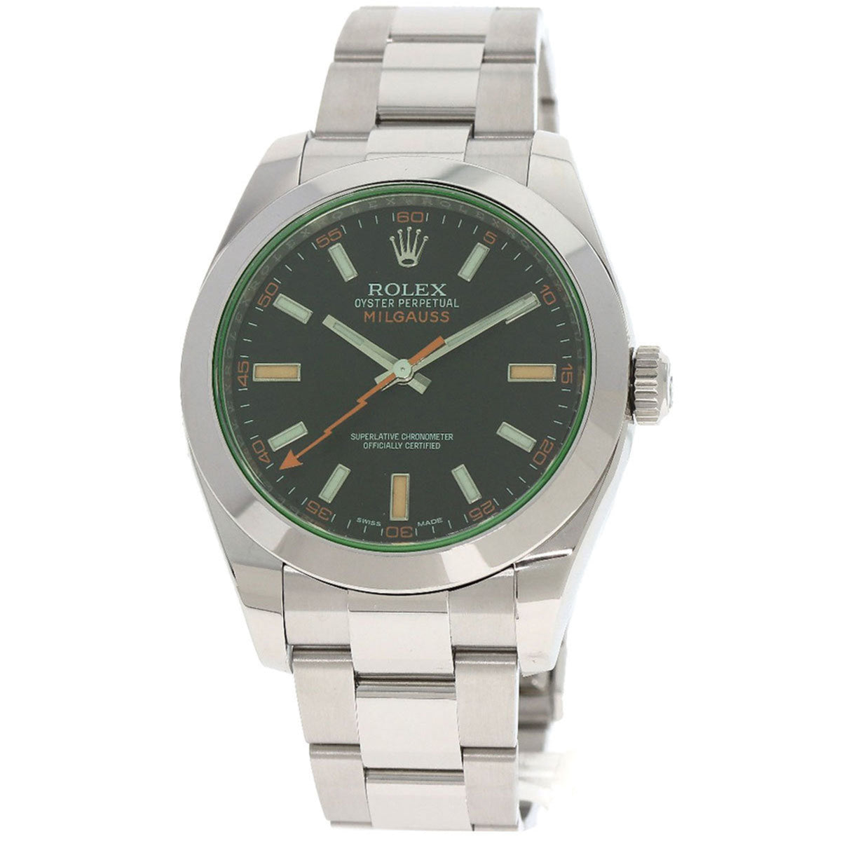 Pre-Owned Rolex 116400GV Milgauss Watch Stainless Steel SS Men's ROLEX