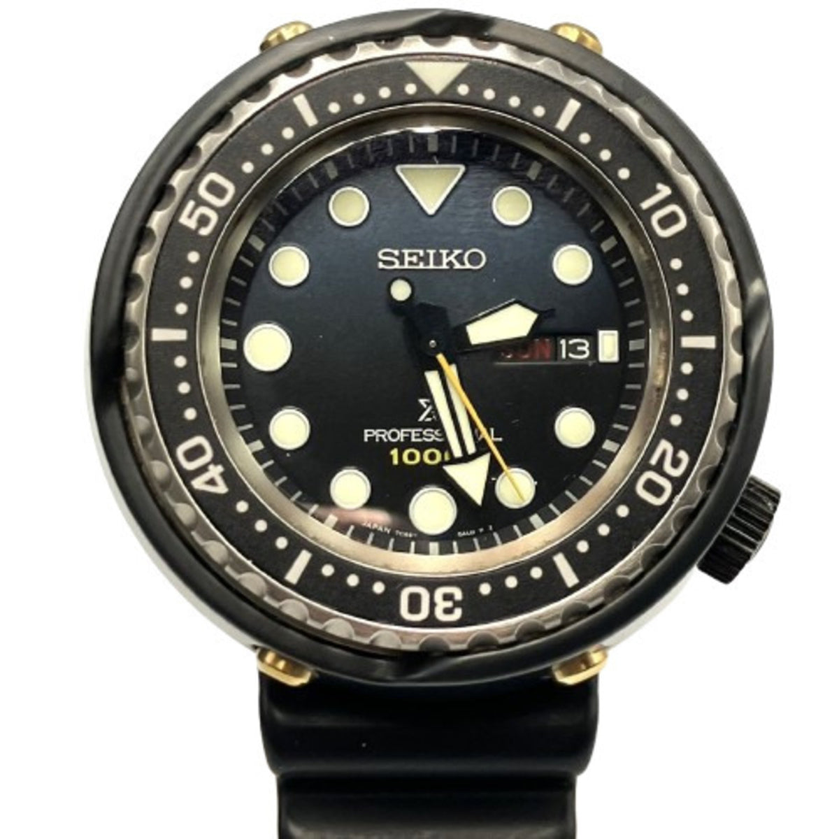 Pre-Owned SEIKO SBBN051 Marinemaster Professional Wristwatch Quartz 1986 35th Anniversary Limited to 1200 pieces