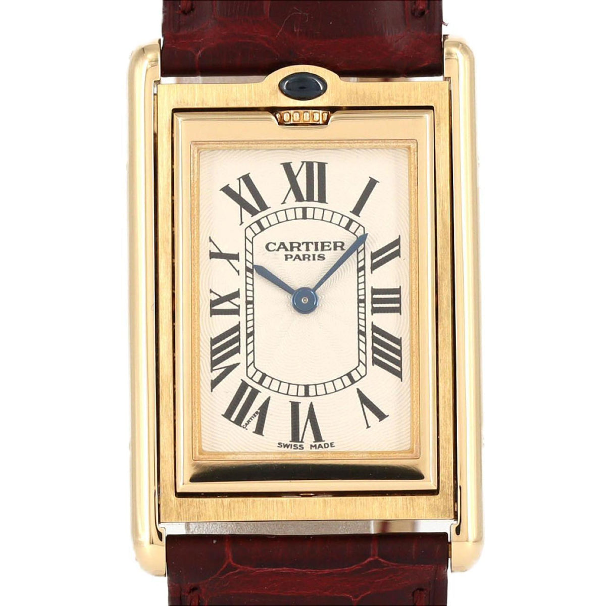Pre-Owned Cartier Tank Basculante YG LIMITED W1526251 Wristwatch Manual Winding