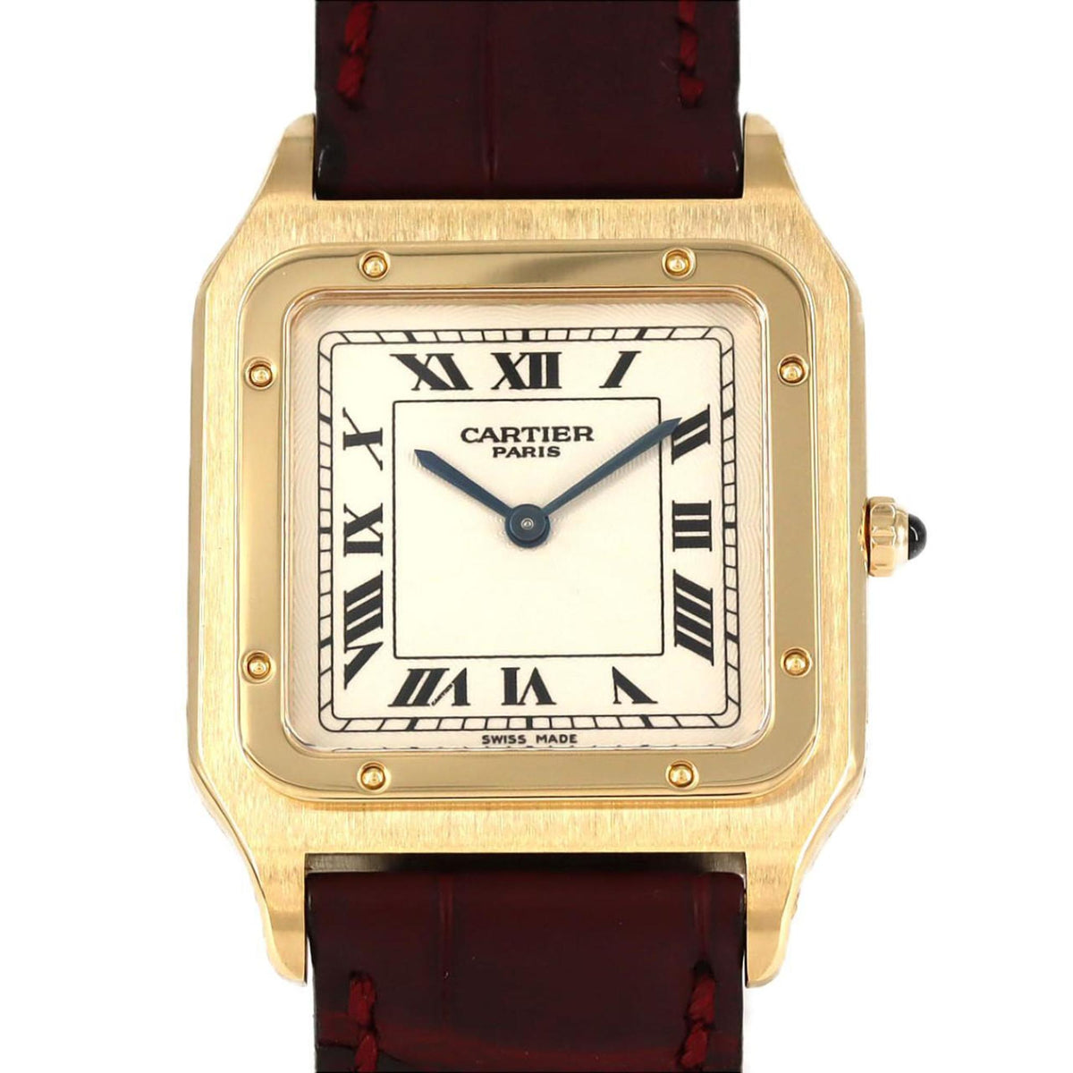 Pre-Owned Cartier Santos-Dumont LM CPCP YG W1527751 Manual-winding Watch